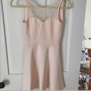 H&M pink open back dress